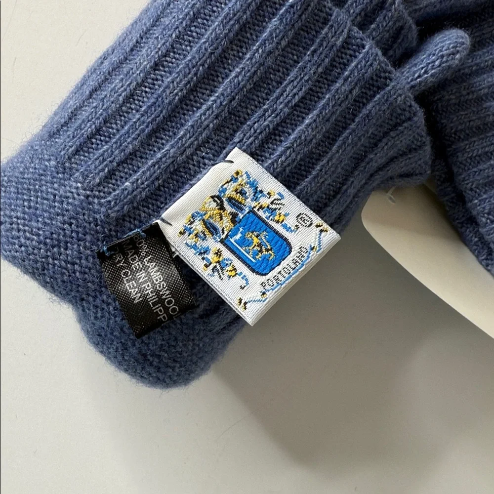 Portolano Italian Wool Blend Gloves Blue